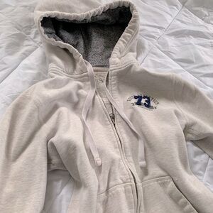 Y2K Roots Cream Hoodie with Blue Logo